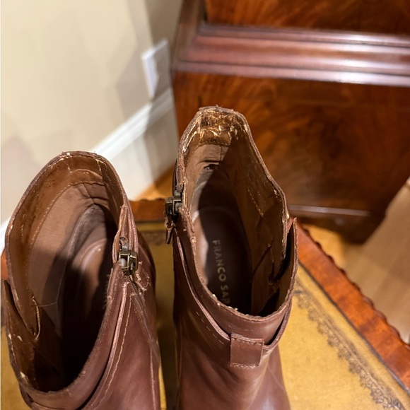 Franco Sarto Nino Leather brown Bootie size 9, 3” heel - Picture 9 of 9